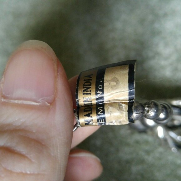 Vintage Silver Black 19 strand Handmade in India SEED BEAD NECKLACE w/ EARRINGS - Picture 7 of 9